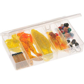 Plano Molding Co. 344987 Plano 344987 StowAway® Utility Box 7 Compartments 6-1/2"L x 4-1/4"W x 1-3/8"H Clear image.