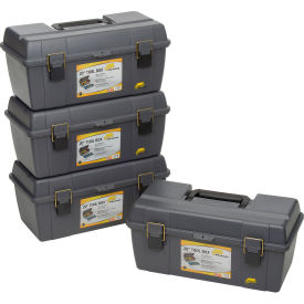 Plano Molding Co. 651010 Plano Molding 651-101 Toolbox with Tray 20-1/4"L x 10-7/8"W x 9-1/8"H Gray image.