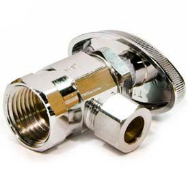 Brasscraft OR17-XC 1/2"Chrome-Plated Compr. Fip Inlet X 3/8"O.D. Multi-Turn Angle Valve - Lead Free image.