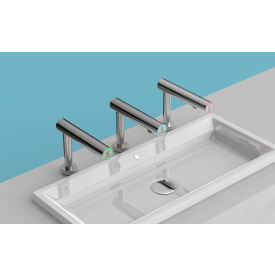 Palmer Fixture Counter Mount Touchless Faucet, Surface Spout, Brushed Stainless Steel