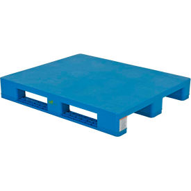 Vestil Manufacturing PLPS-H Rackable Closed Deck Pallet, 4-Way Entry, 47-1/8" x 39-1/4", 8000 Lb Static Capacity, Blue image.