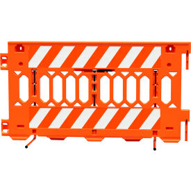 Plasticade Products 2008-O-EGR Plasticade Pathcade Barrier System w/ EG Sheeting, 1 Side 72"x 3"x 38", Orange image.