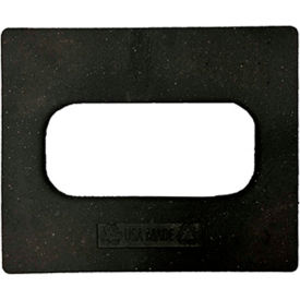 Plasticade Products 400-B-9R Plasticade 9 Lb. Recycled Rubber Base For Gemstone Vertical Panel, Barricade & Parking Signs, Black image.