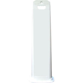 Plasticade Products 4100-W Plasticade 4100-W Vertical Panel Channelizer Barricade W/ Oversized Handle, White image.