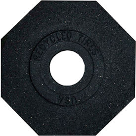 Plasticade Products 7200-RB-10 Plasticade 7200-RB-10 10 Lb. Recycled Rubber Base for Watchtower Delineator, 15-1/2"W x 3"H, Octagon image.