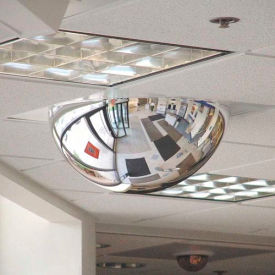 Safety Security Products Company H144225 T-Bar Full Dome Acrylic Mirror, Indoor, 22" Dia. W/2x2 Panel, 360° Viewing Angle image.