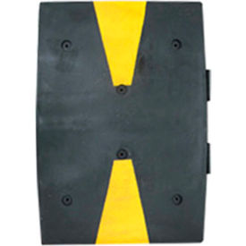 Plasticade Products SH36 Plasticade SH36 Speed Hump, Recycled Rubber with Reflective Stripes, 2 Foot Long Section image.