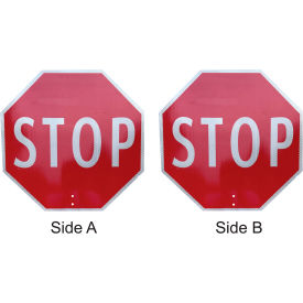 Plasticade® Stop/Stop Sign ABS Plastic High Intensity Prismatic Grade 18"" x 18""