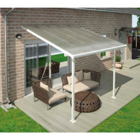 Poly-Tex, Inc 702658 Palram - Canopia Feria Patio Cover Kit, HG9220, 20L x 13W, Clear Panel, White Frame image.