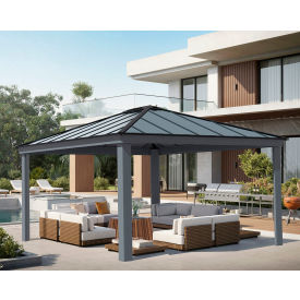 Dallas Gazebo, 14' x 16', Gray view 2