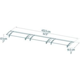 Palram - Canopia Aquila 4500 15 x 3 Awning Gray/Solar Gray 