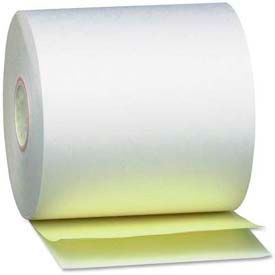 PM Company 7685 PM® SecurIT Teller Paper Rolls, 3-1/4" x 80, White/Canary, 60 Rolls/Carton image.