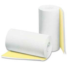 PM Company 8785 PM® Perfection POS/Cash Register Rolls, 4-1/2" x 90, White/Canary, 24 Rolls/Carton image.