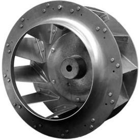 Pem Motors 1214 Backward Incline Centrifugal Wheel, Rated 3450 RPM, Riveted, Aluminum, 12-3/16" Dia., 4-15/16"W image.