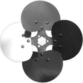 Four Wing Free Air Fan Blade Interchangeable Hub Aluminum Blade CW 10"" Dia. 23° Pitch