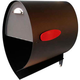 603 Products LLC SPA-M001BLK Spira Stainless Steel Mailbox SPA-M001BLK - 10"W x 18-1/4"D x 17-1/2"H, Black Powder Coat image.