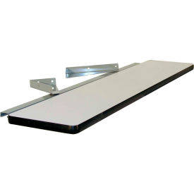 Pro Line CSPL-1260P-A31 Pro-Line Steel Shelf W/ Laminate Safety Edge, 60"W x 12"D, Gray image.