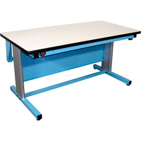 Pro-Line Ergoline Electric Height Adjustable Workbench Plastic Laminate Top 72"W x 30"D Blue 