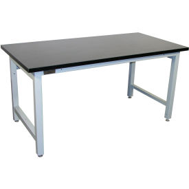 Pro-Line Adjustable Height Heavy Duty Workbench Chem-Guard Square Edge 60"W x 36"D Gray 