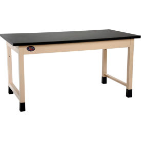 Pro Line HDL7230S-H11 Proline Lab Work Bench 72"L x 30"D x 30" to 36"H STD. Stainless Steel Work Surface. image.
