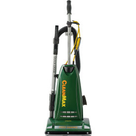 Powr-Flite CMP-3QD CleanMax® Pro Series Upright Vacuum With Quick Draw Tools, 14" Cleaning Width, Green image.