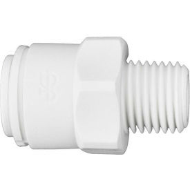Reliance Worldwide Corporation PP011222W John Guest Polypropylene Male Connector 3/8 x 1/4 NPTF, Pack of 10 image.