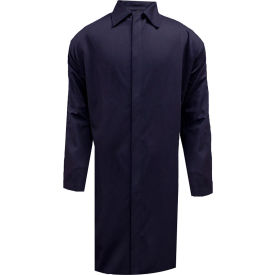 ArcGuard Flame Resistant Food Processing Lab Coat, M, Navy, C09UJLCFS