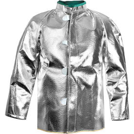 NATIONAL SAFETY APPAREL, INC C22NL2X30 CARBON ARMOUR™ Silvers 19 oz. 30 Deluxe Aluminized Coat, 2XL C22NL2XL30 image.