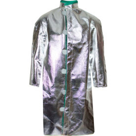 NATIONAL SAFETY APPAREL, INC C22NL2X45 CARBON ARMOUR™ Silvers 19 oz. 45 Deluxe Aluminized Coat, 2XL C22NL2XL45 image.