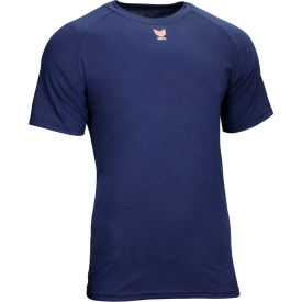 NATIONAL SAFETY APPAREL, INC C52FKSR2X DRIFIRE® Flame Resistant Control 2.0™T-Shirt, 2XL, Navy, C52FKSR2XL image.