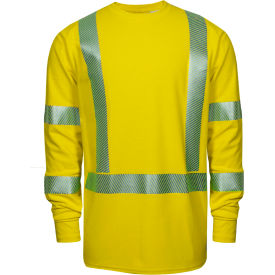 DRIFIRE Performance Hi-Vis Long Sleeve FR T-Shirt, Type R, Class 3, L-T, Yellow