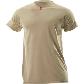 NATIONAL SAFETY APPAREL, INC DF2-CM-446TS-DS-MD DRIFIRE® Lightweight Flame Resistant T-Shirt, M, Desert Sand, DF2-CM-446TS-DS-MD image.