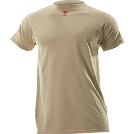 NATIONAL SAFETY APPAREL, INC DF2-CM-446TS-DS-XLT DRIFIRE® Lightweight Flame Resistant T-Shirt, XL-T, Desert Sand, DF2-CM-446TS-DS-XLT image.