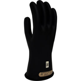 Class 00 Rubber Voltage Gloves, Black, Size 11 view 2