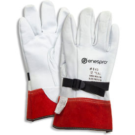 NATIONAL SAFETY APPAREL, INC DWH12L10 Enespro® ArcGuard® 12" Leather Glove Protectors, Size 10, DWH12L10 image.