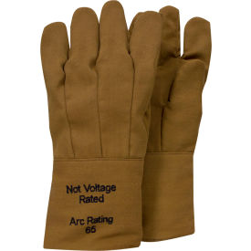 NATIONAL SAFETY APPAREL, INC G51KDQT14 Enespro® ArcGuard® 14"L Nomex/Kevlar Gloves, 65 cal, Caramel, G51KDQT14 image.