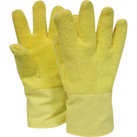 NATIONAL SAFETY APPAREL, INC G51KTLW00214 National Safety Apparel® 14"L Kevlar Terrycloth Gloves, Yellow, Large, G51KTLW00214 image.