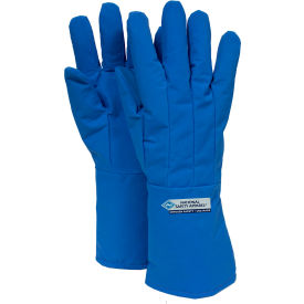 NATIONAL SAFETY APPAREL, INC G99CRBERLGMA National Safety Apparel® Water Resistant Mid-Arm Cryogenic Glove, Large, Blue image.