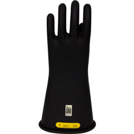 NATIONAL SAFETY APPAREL, INC GC2B09 Enespro® ArcGuard® Class 2 Rubber Voltage Gloves, Black, Size 9, GC2B09 image.