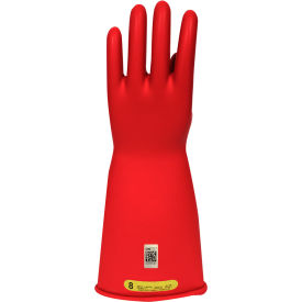 NATIONAL SAFETY APPAREL, INC GC2R09 Enespro® ArcGuard® Class 2 Rubber Voltage Gloves, Red, Size 9, GC2R09 image.