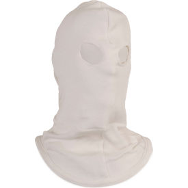 NATIONAL SAFETY APPAREL, INC H41NK National Safety Apparel® High Heat Knit Hood with Eyeholes in Nomex, OSFM, White, H41NK image.