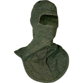 NATIONAL SAFETY APPAREL, INC H62RK CARBON ARMOUR™ Flame Resistant Balaclava, OSFM, Olive Green, H62RK image.