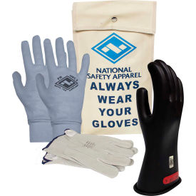 ArcGuard Class 0 ArcGuard Rubber Voltage Glove Kit, Black, Size 9 view 2