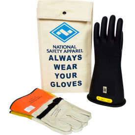 ArcGuard Class 2 Rubber Voltage Glove Kit, Black, Size 12 view 2