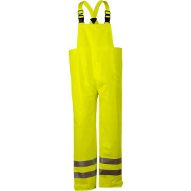 Flame Resistant Hi-Vis Rain Bib Overall, ANSI Class E, Yellow, 2XL view 2