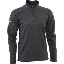DRIFIRE® Women's Flame Resistant 1/4th Zip Fleece Sweatshirt XS Tall Black