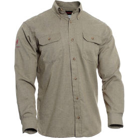 NATIONAL SAFETY APPAREL, INC TCG01120213 DRIFIRE® Tecgen Select® Flame Resistant Work Shirt, S, Tan, TCG01120213 image.