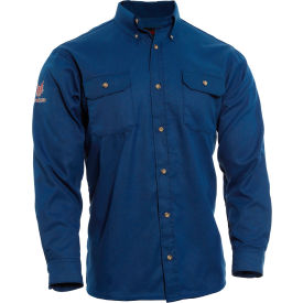 NATIONAL SAFETY APPAREL, INC TCG01130217 DRIFIRE® Tecgen Select® Flame Resistant Work Shirt, M-LN, Royal Blue, TCG01130217 image.