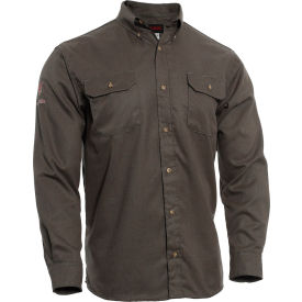 NATIONAL SAFETY APPAREL, INC TCG01150219 DRIFIRE® Tecgen Select® Flame Resistant Work Shirt, L, Gray, TCG01150219 image.