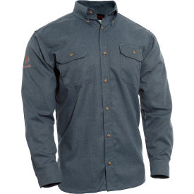 NATIONAL SAFETY APPAREL, INC TCG01190216 DRIFIRE® Tecgen Select® Flame Resistant Work Shirt, M, Light Blue, TCG01190216 image.